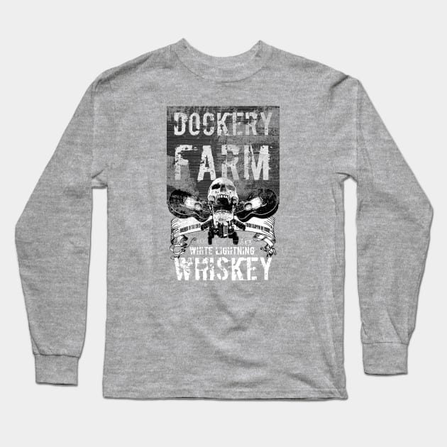 Dockery Farm Whitelightening Whiskey Long Sleeve T-Shirt by Deadcatdesign